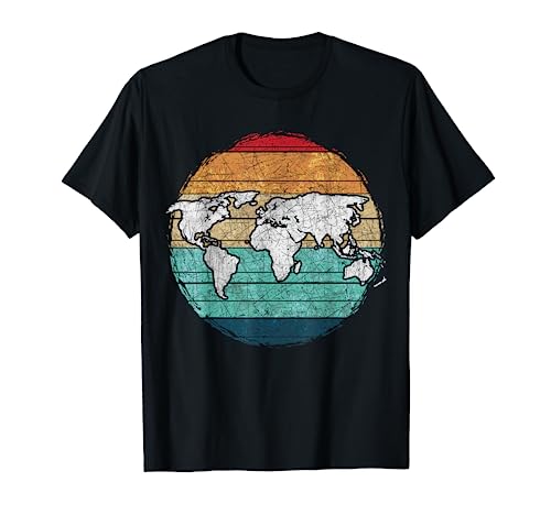 Retro World Map T-Shirt