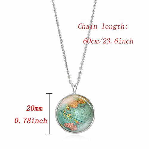 Personalized World Map Necklace Bracelet Earring Jewelry