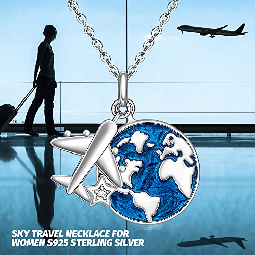 Airplane Necklace Enjoy the Journey Sky Travel Necklace