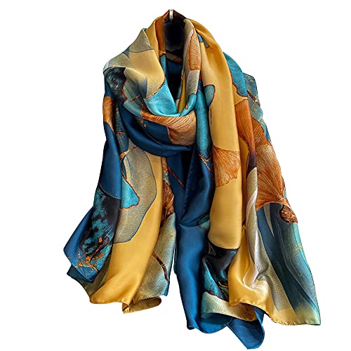 100% Large Mulberry Silk Scarf Long Satin Scarf