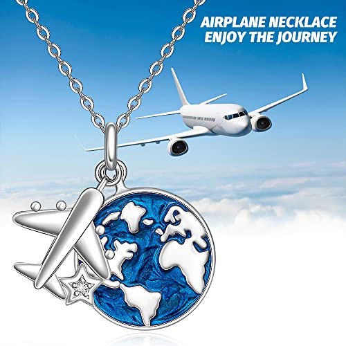 Airplane Necklace Enjoy the Journey Sky Travel Necklace