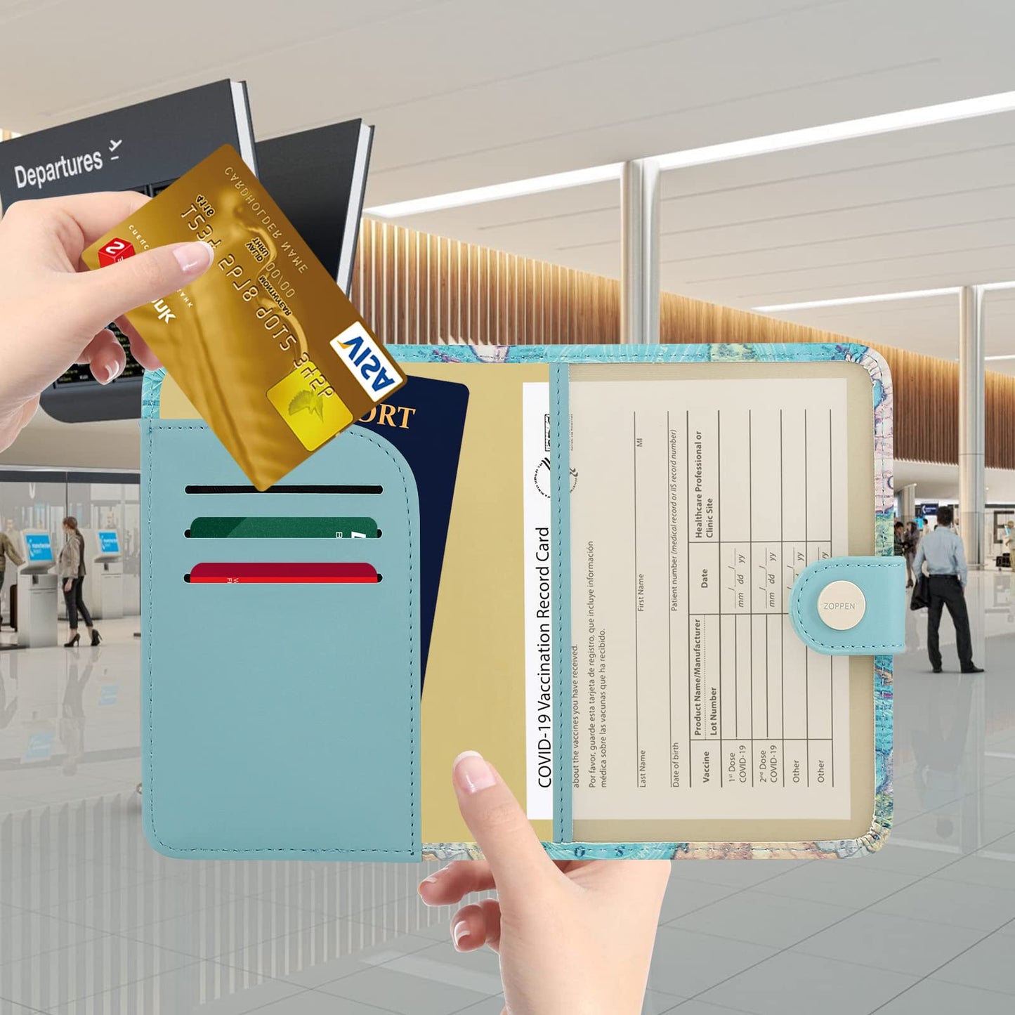 Passport Cover Travel Wallet Rfid Blocking Passport