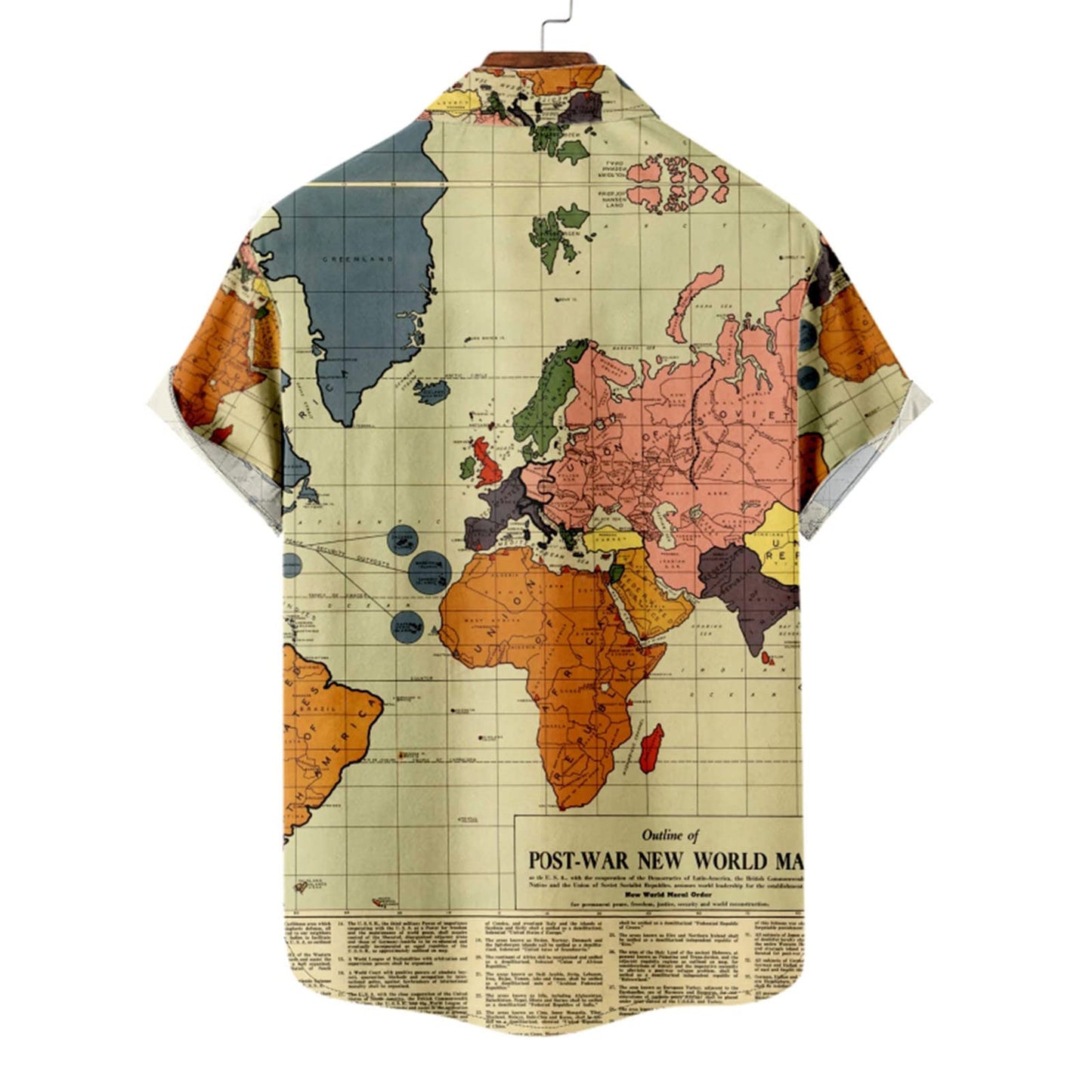 World Map Print Summer Top
