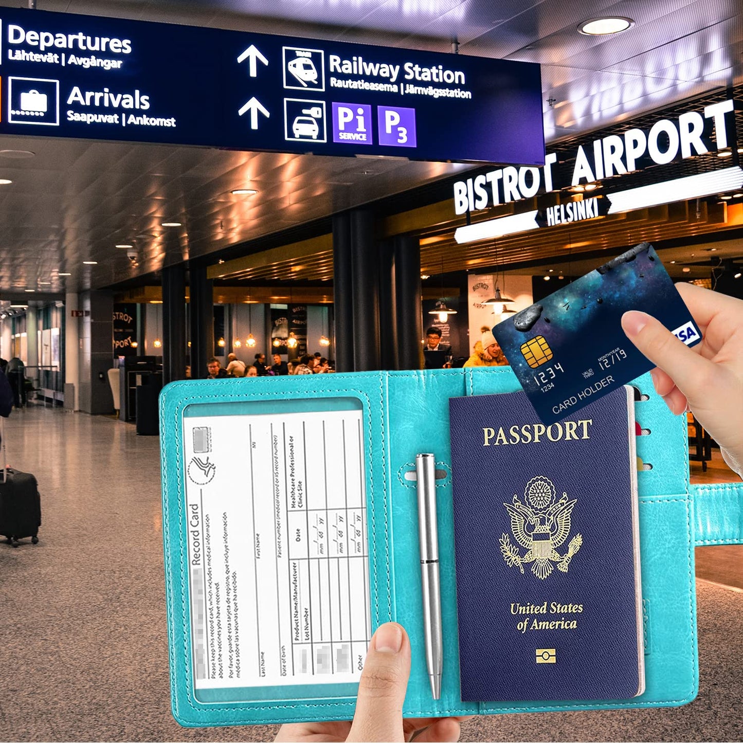 Passport and Vaccine Card Holder Combo